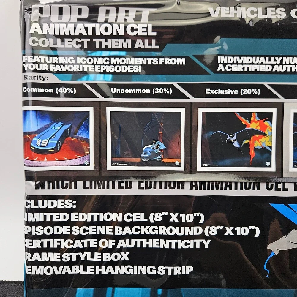Batman The Animated Series Pop Art Animation Cel‎ Vehicles of Gotham City Sealed